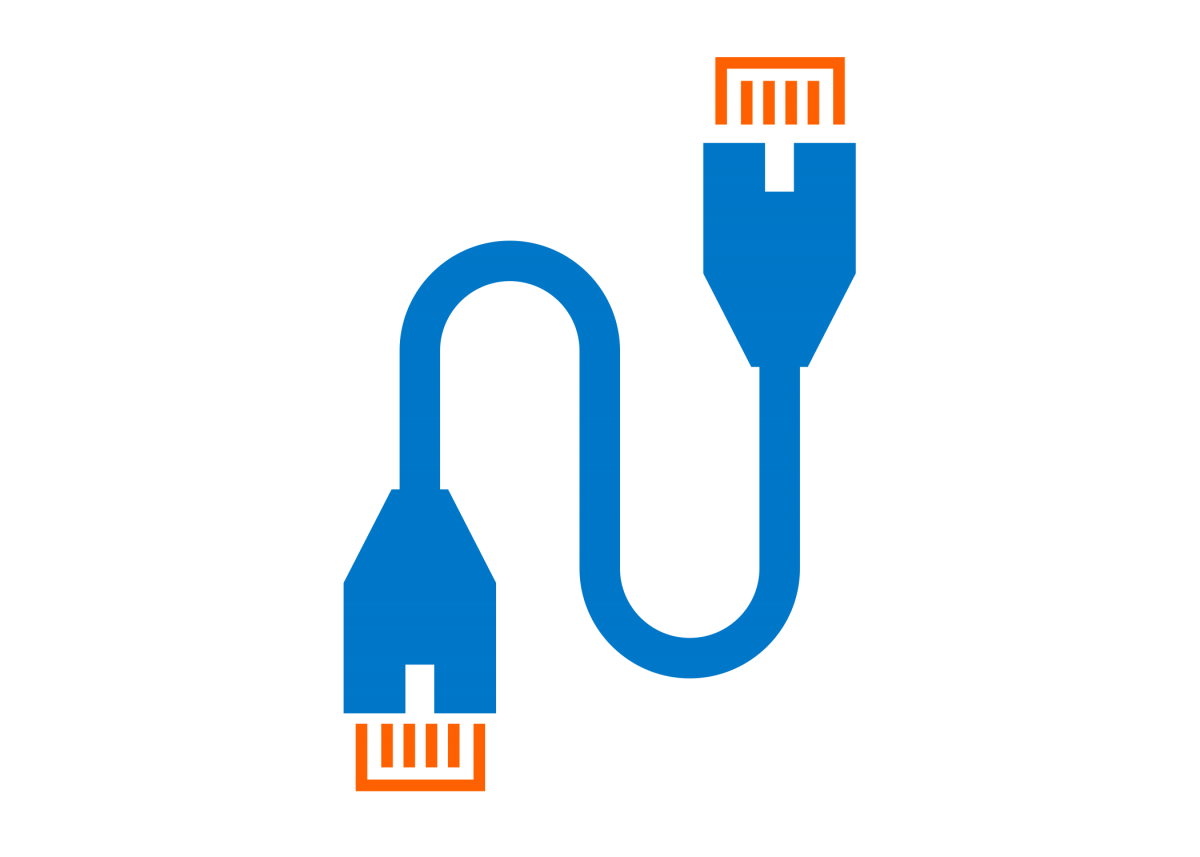 Double Sided Wire with Orange Plug-ins