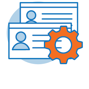 Notes with People Icons and Gear