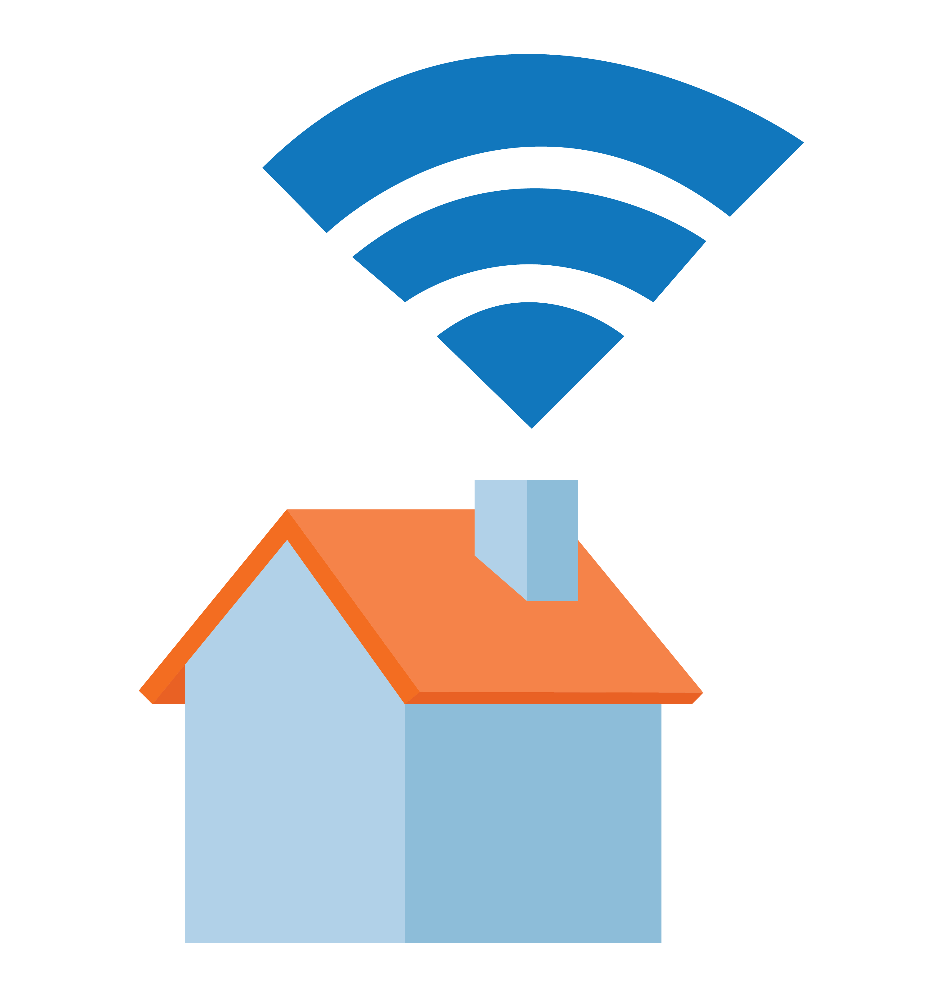 house with wifi coming from chimney