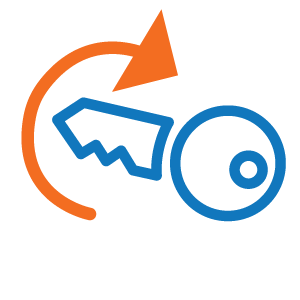 Key With Orange Arrow