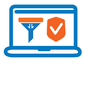 computer with check plus in shield and filter