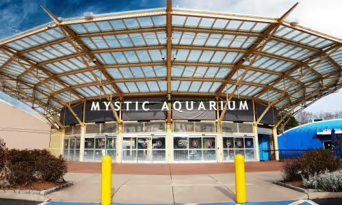 mystic aquarium entrance